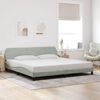 vidaXL Bed Frame "Dover" Light Grey 193x203 cm Velvet