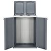 vidaXL Trash Bin with 2 Doors Grey 65x45x88 cm PP