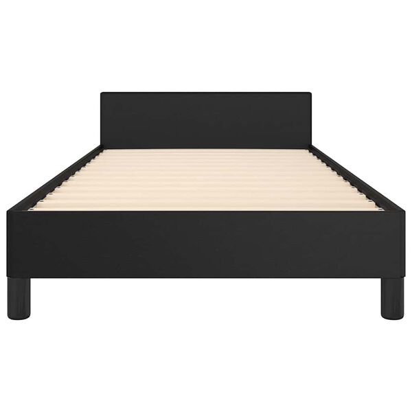 vidaXL Bed Frame without Mattress Black Twin Faux Leather