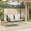 vidaXL Swing Bench with Cushions Black 109x62x40 cm Poly Rattan