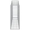 vidaXL Arched Gabion Baskets 6 pcs 200x30x80/100 cm Galvanised Iron