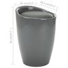 vidaXL Storage Stool Grey Faux Leather