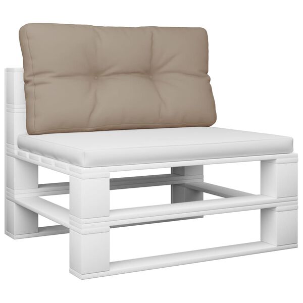 vidaXL Pallet Cushion Taupe 80x40x12 cm Fabric