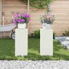 vidaXL Plant Stands 2 pcs White 24 x 24 x 55 cm Steel