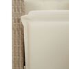 vidaXL Reclining Garden Chair with Footrest Beige Poly Rattan