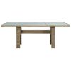 vidaXL Garden Dining Table Brown 200x100x74 cm Glass and Poly Rattan