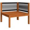 vidaXL 4 Piece Garden Lounge Set with Cushions Cream Wood Acacia&Rope