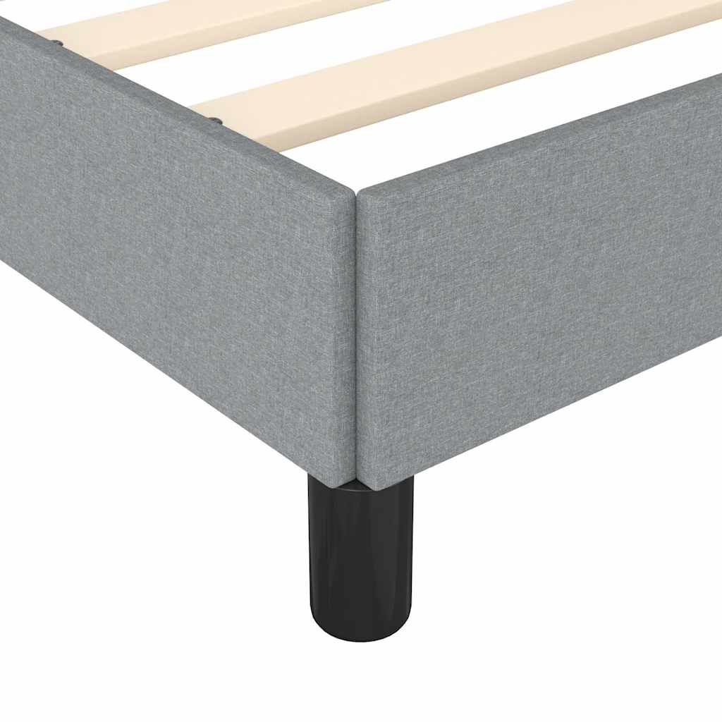 vidaXL Bed Frame without Mattress Light Grey California King Fabric