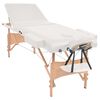 vidaXL 3-Zone Folding Massage Table 10 cm Thick White