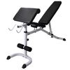 vidaXL Workout Bench with Weight Rack, Barbell and Dumbbell Set 120 kg