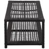 vidaXL Shoe Bench Black 80x40x30 cm Poly Rattan