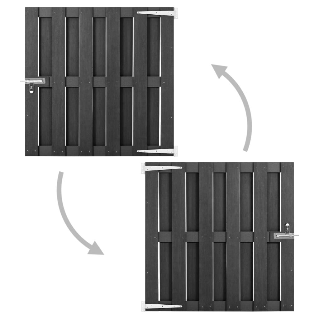 vidaXL Garden Gate WPC 100x100 cm Grey