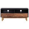 vidaXL TV Cabinet 100x35x45 cm Solid Acacia Wood and MDF