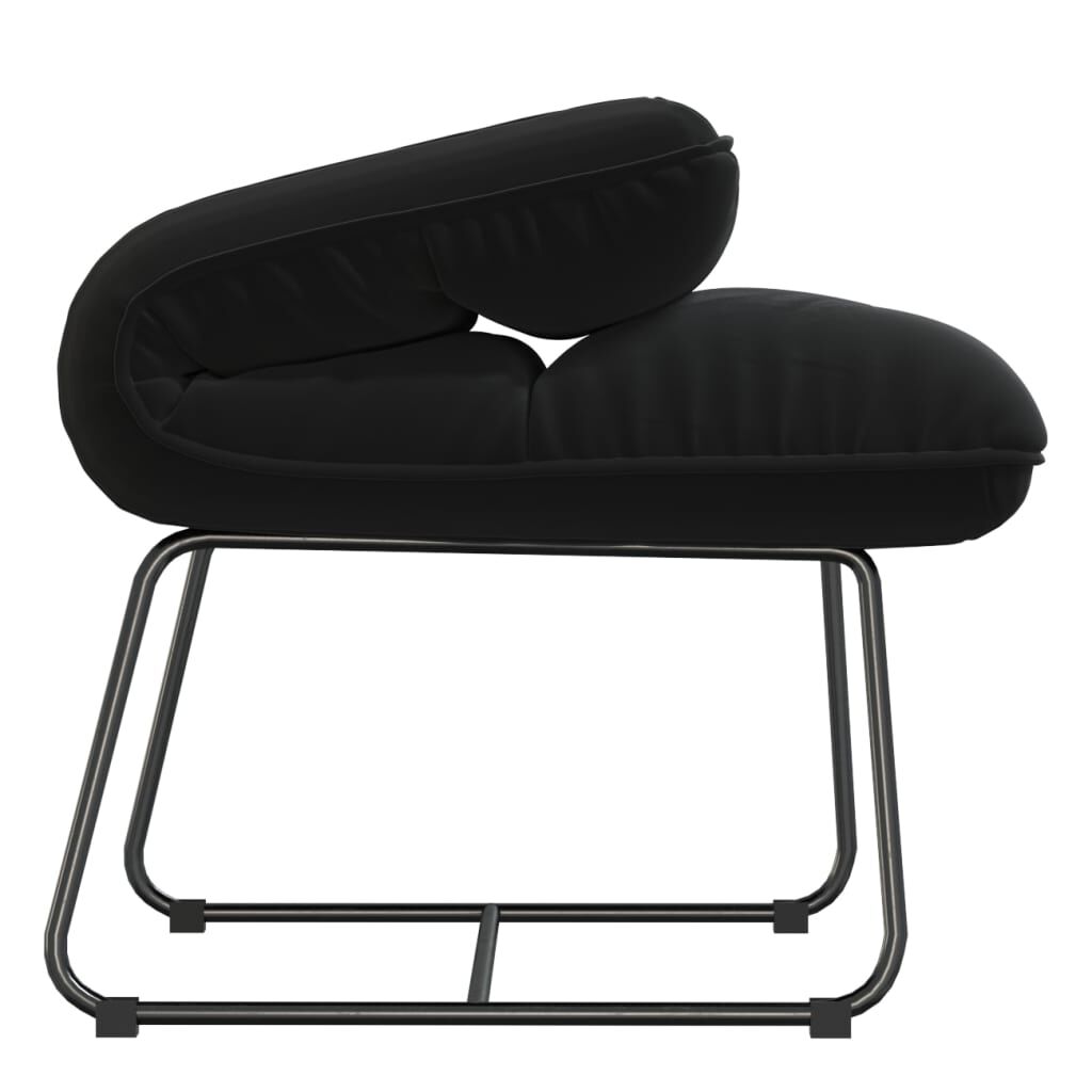 vidaXL Leisure Chair with Metal Frame Black Velvet