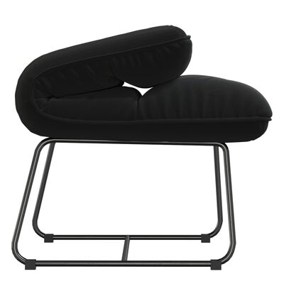 vidaXL Leisure Chair with Metal Frame Black Velvet