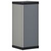 vidaXL Garden Storage Cabinet with 1 Shelf Grey and Black 35x40x85 cm