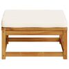 vidaXL Garden Footstool with Cushions Solid Wood Acacia