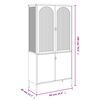 vidaXL Highboard Black 90x40x180 cm Glass and Steel
