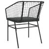 vidaXL Garden Chairs 2 pcs with Cushions Black Poly Rattan