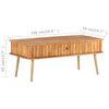 vidaXL Coffee Table 100x50x40 cm Solid Acacia Wood