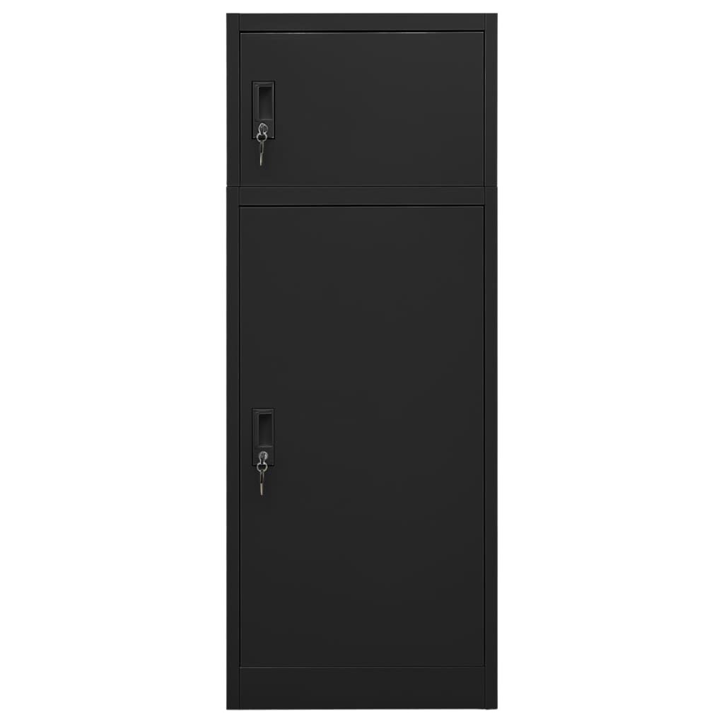 vidaXL Saddle Cabinet Black 53x53x140 cm Steel