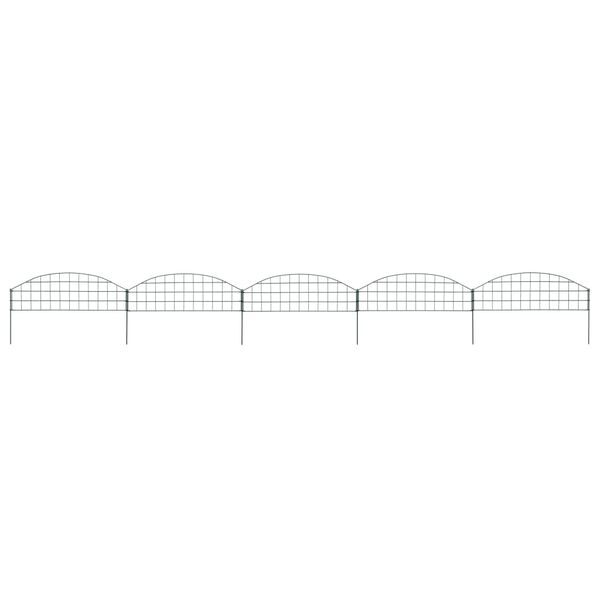 vidaXL Arched Garden Fence Set 77.3x26 cm Green