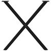 vidaXL Dining Table Legs X-Shaped 2 pcs Black 70x(72-73) cm Steel