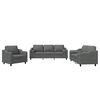 vidaXL 3 Piece Sofa Set with Pillows Dark Grey Fabric