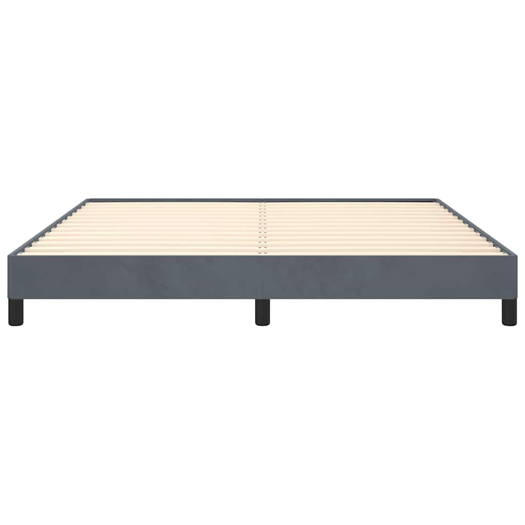vidaXL Bed Frame without Mattress Dark Grey California King Velvet