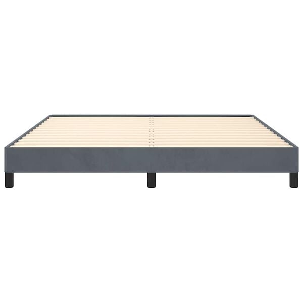 vidaXL Bed Frame without Mattress Dark Grey California King Velvet