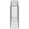 vidaXL Arched Gabion Baskets 11 pcs 200x50x100/120 cm Galvanised Iron