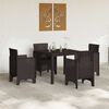 vidaXL Garden Table Brown 100 x 100 x 73 cm Poly Rattan