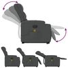 vidaXL Electric Stand up Massage Recliner Chair Dark Grey Fabric