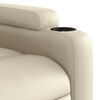 vidaXL Massage Recliner Chair Cream Faux Leather