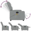 vidaXL Electric Massage Recliner Chair Light Grey Fabric
