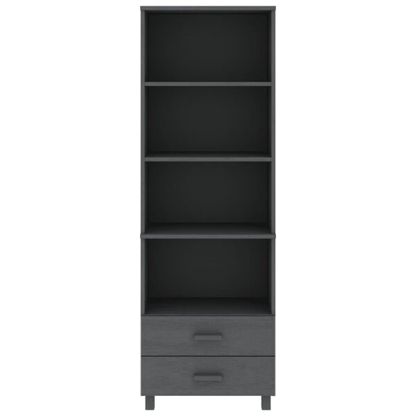 vidaXL Highboard HAMAR Dark Grey 60x35x180 cm Solid Wood Pine