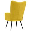 vidaXL Relaxing Chair Mustard Yellow Velvet