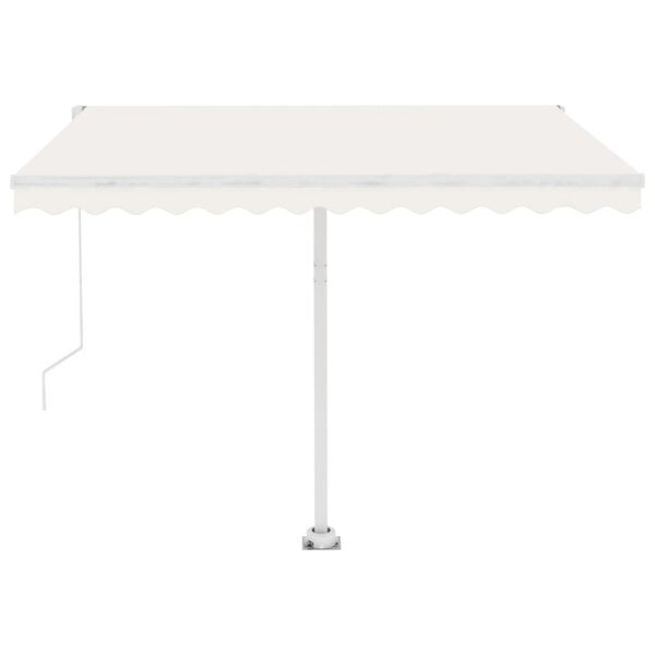 vidaXL Freestanding Automatic Awning 300x250 cm Cream