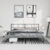vidaXL Metal Bed Frame without Mattress with Headboard Black 193x203cm