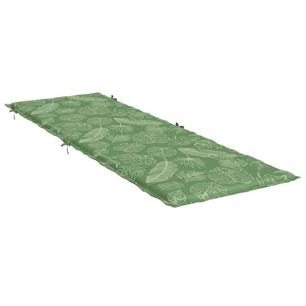 vidaXL Sun Lounger Cushion Leaf Pattern Oxford Fabric