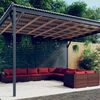 vidaXL 10 Piece Garden Lounge Set with Cushions Poly Rattan Brown