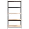 vidaXL 5-Layer Shelves 2 pcs Anthracite Steel&Engineered Wood