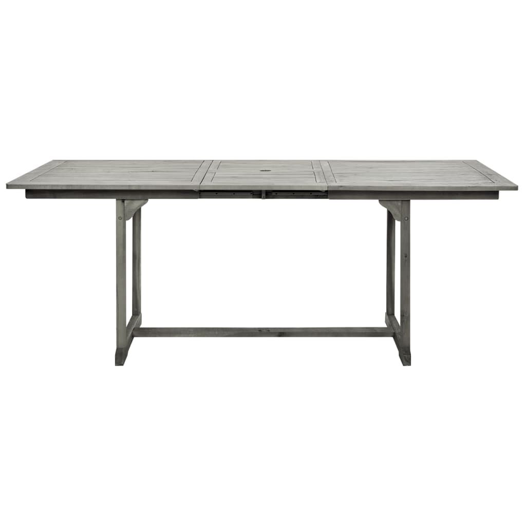 vidaXL Garden Dining Table (150-200)x100x75 cm Solid Acacia Wood