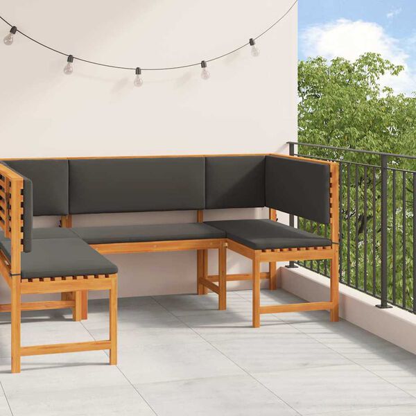 vidaXL Garden Bench Set 3 pcs Brown Solid acacia wood