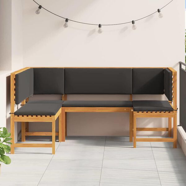 vidaXL Garden Bench Set 3 pcs Brown Solid acacia wood