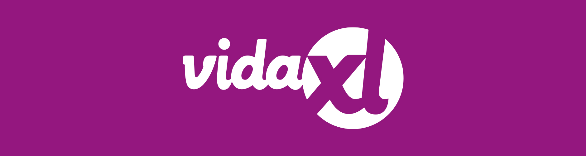 Purple background with white vidaXL in the center