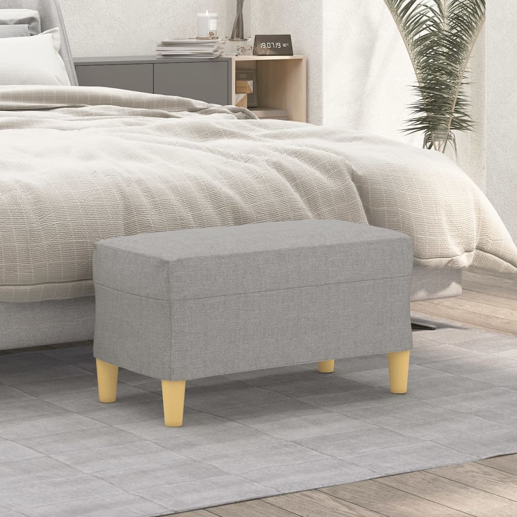 vidaXL Bench Light Grey 70x35x41 cm Fabric