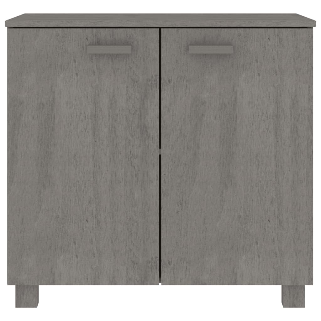 vidaXL Sideboard HAMAR Light Grey 85x35x80 cm Solid Wood Pine