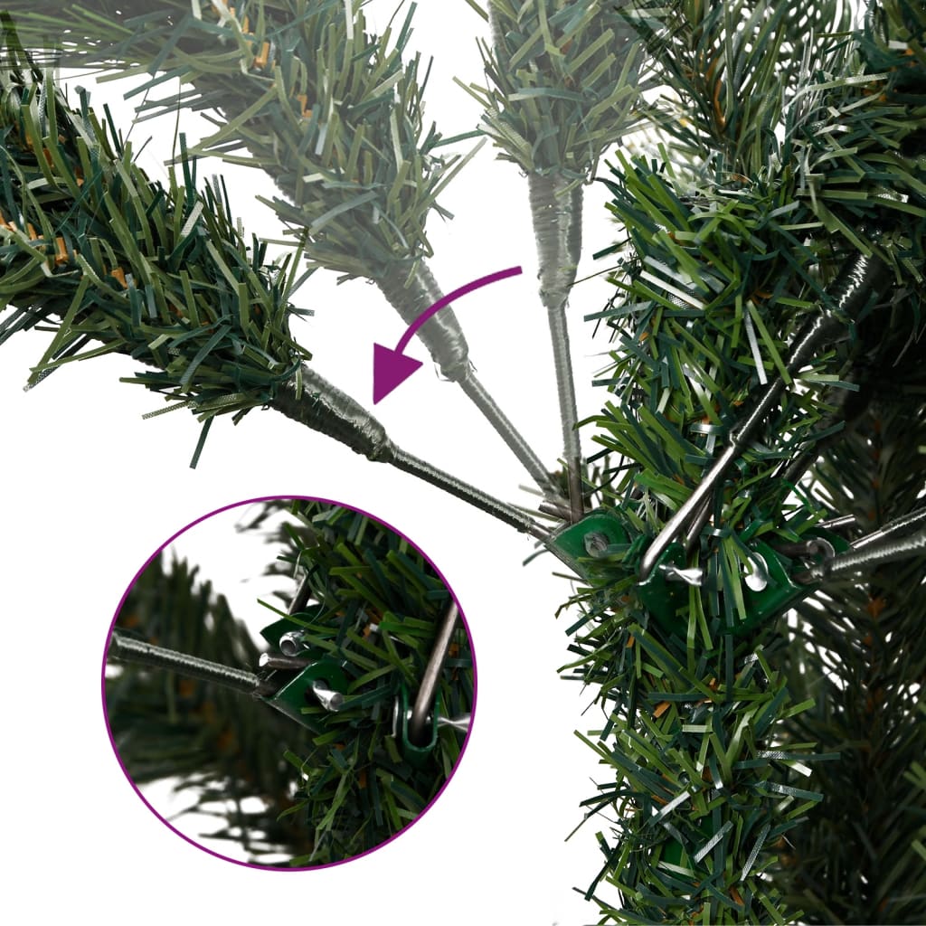 vidaXL Artificial Hinged Christmas Tree 150 LEDs 150 cm