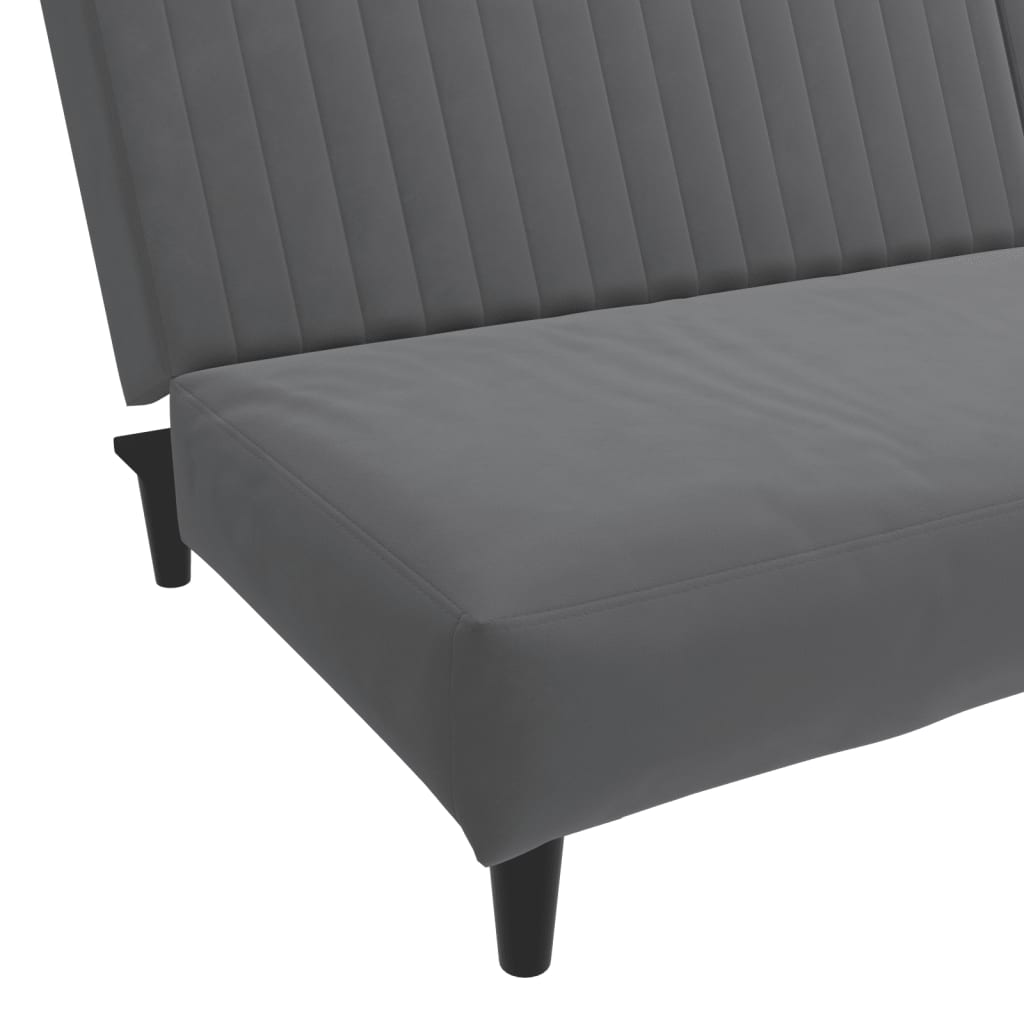 vidaXL 2-Seater Sofa Bed Dark Grey Velvet